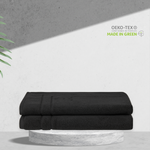 Organic Cotton Bathmat Set - Charcoal Black OEEKO-TEX Made In Green