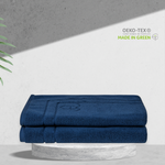 Organic Cotton Bathmat Set - Deep Sea Blue OEKO-TEX Made In Green
