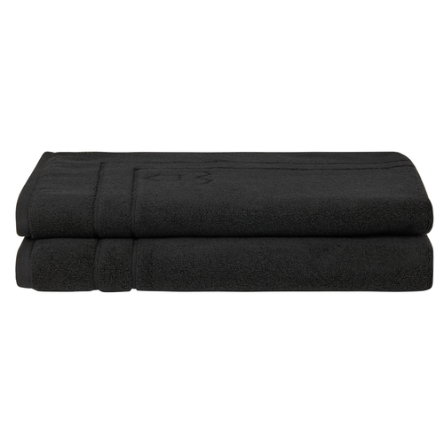 Organic Cotton Bathmat Set - Charcoal Black Main Image