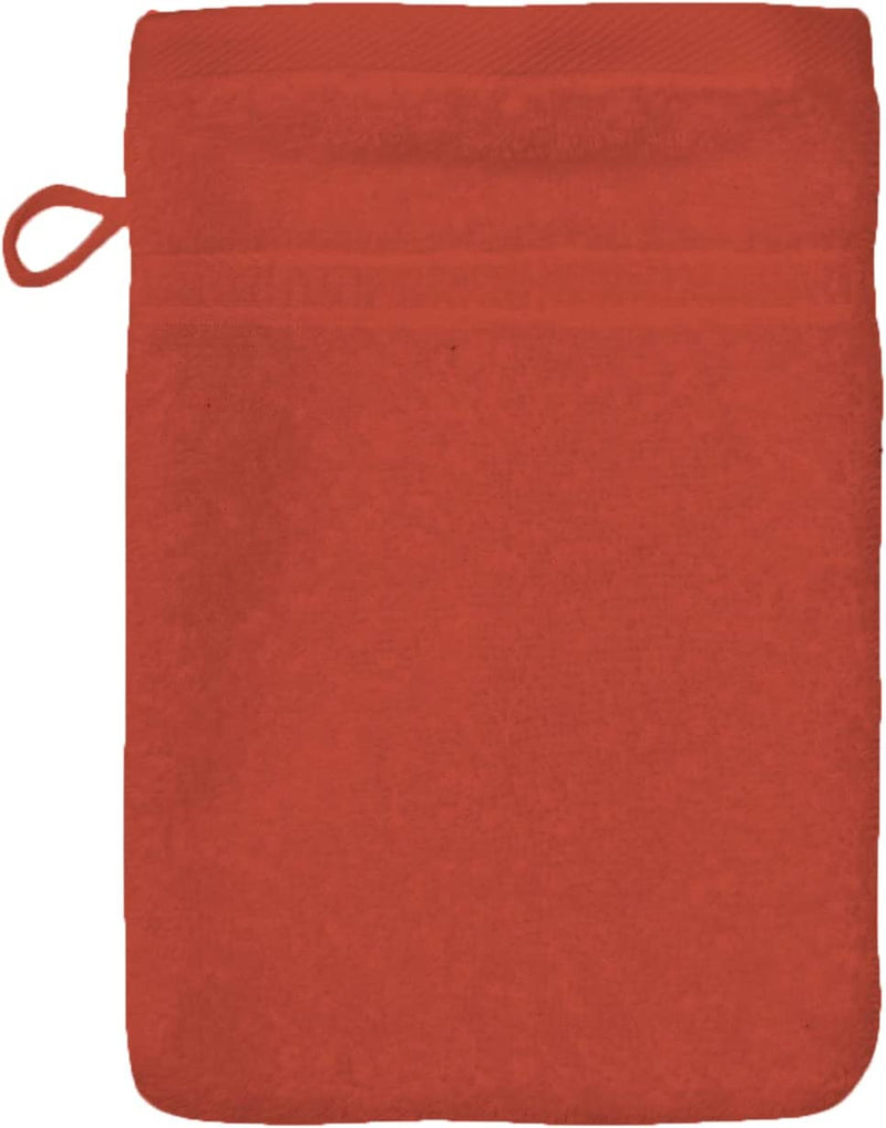 Homelover Towel Sets - Coral Orange Washcloth Full Length
