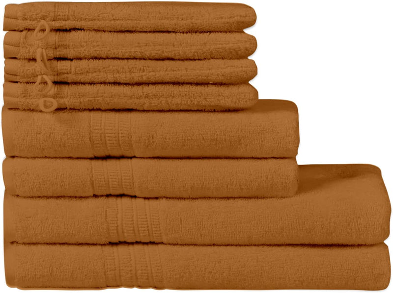Homelover Towel Sets - Sahara Brown | 2 Bath Towels + 2 Hand Towels + 4 Washcloths