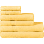 Homelover Towel Sets - Lemon Yellow | 2 Bath Towels + 2 Hand Towels + 2 Guest Towels