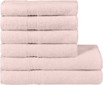 Homelover Towel Sets - Seashell Pink | 2 Bath Towels + 4 Hand Towels