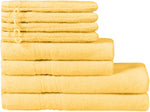 Homelover Towel Sets - Lemon Yellow | 2 Bath Towels + 2 Hand Towels + 4 Washcloths