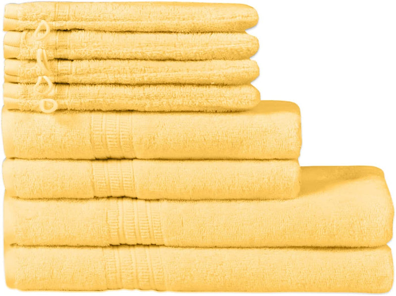 Homelover Towel Sets - Lemon Yellow | 2 Bath Towels + 2 Hand Towels + 4 Washcloths