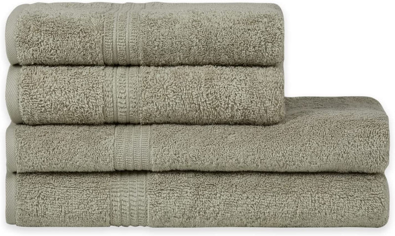 Homelover Towel Sets - Space Grey | 2 Bath Towels + 2 Hand Towels