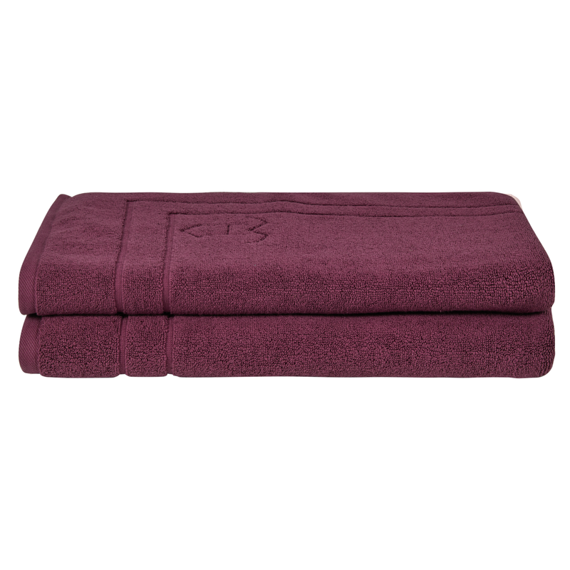 Organic Cotton Bathmat Set - Plum Purple