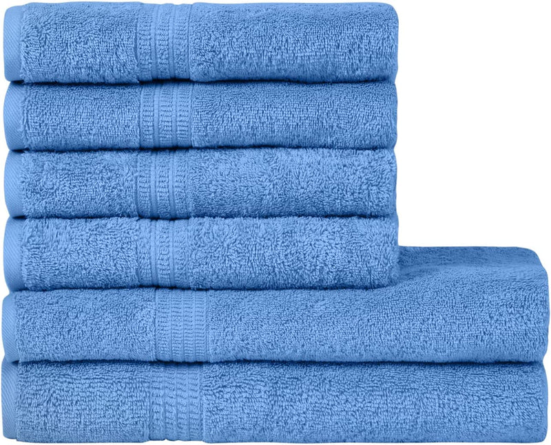 Homelover Towel Sets - Sky Blue | 2 Bath Towels + 4 Hand Towels
