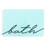bath - Stone Non Slip Bath Mat Aqua Blue Close