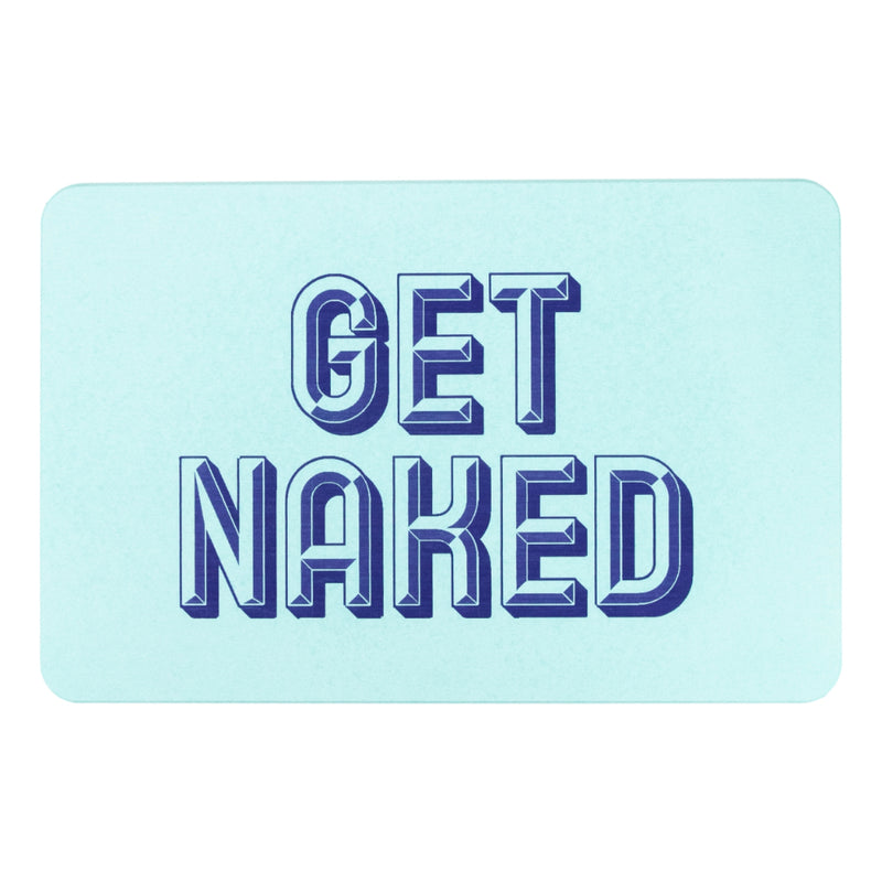 Get Naked Aqua Blue Stone Non Slip Bath Mat Close