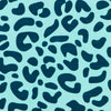 Leopard Print Stone Non Slip Bath Mat Aqua Blue Detailed