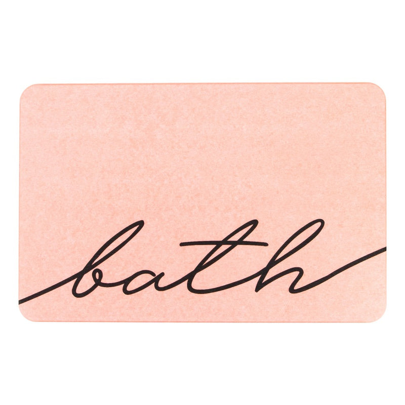 bath - Stone Non Slip Bath Mat Pink Close