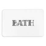 BATH - Stone Non Slip Bath Mat White Close