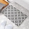 Black Pattern White Stone Non Slip Bath Mat