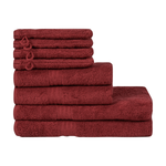 Homelover Towel Sets - Berry Red | 2 Bath Towels + 2 Hand Towels + 4 Washcloths