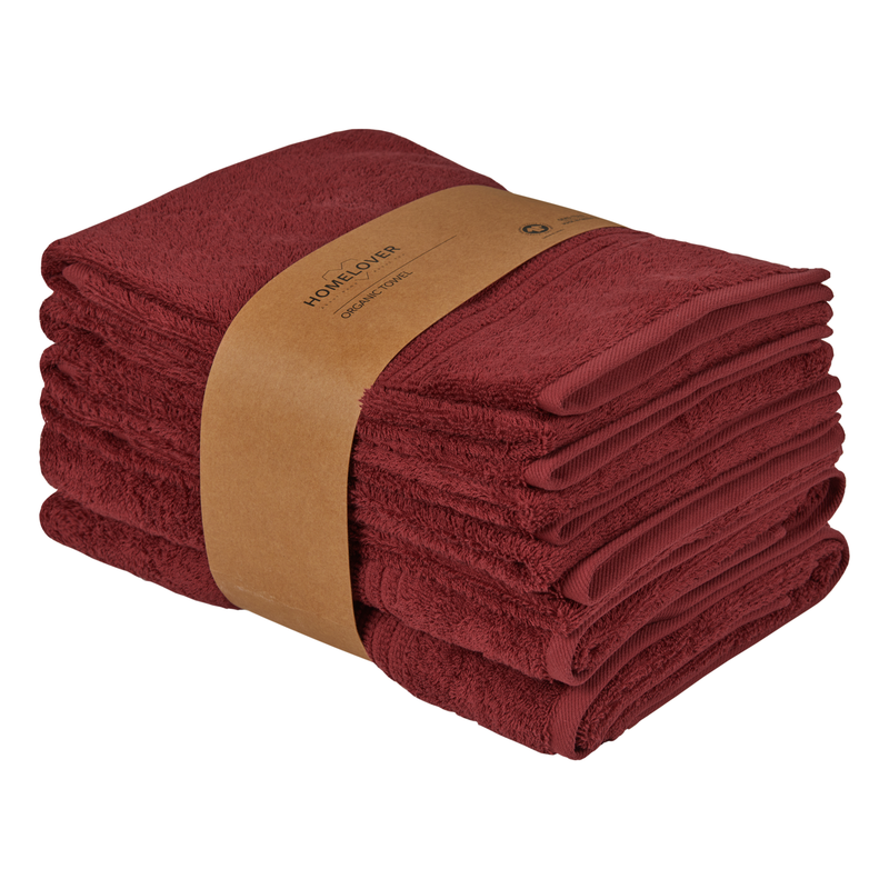 Homelover Towel Sets - Berry Red | Organic Bath Towels Packaged