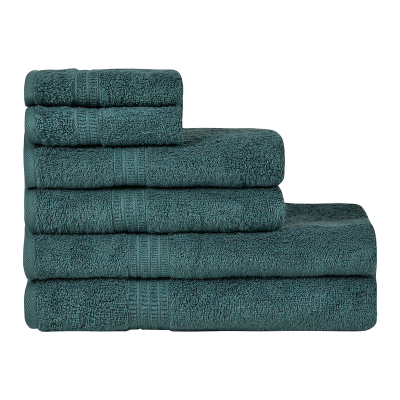 Homelover Towel Sets - Forest Green | 2 Bath Towels + 2 Hand Towels + 2 Guest Towels