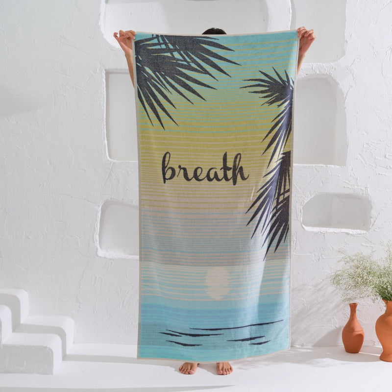 Beach Towel - Breath (Men's) Full View Of Towel