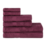 Homelover Towel Sets - Plum Purple | 2 Bath Towels + 2 Hand Towels + 2 Guest Towels