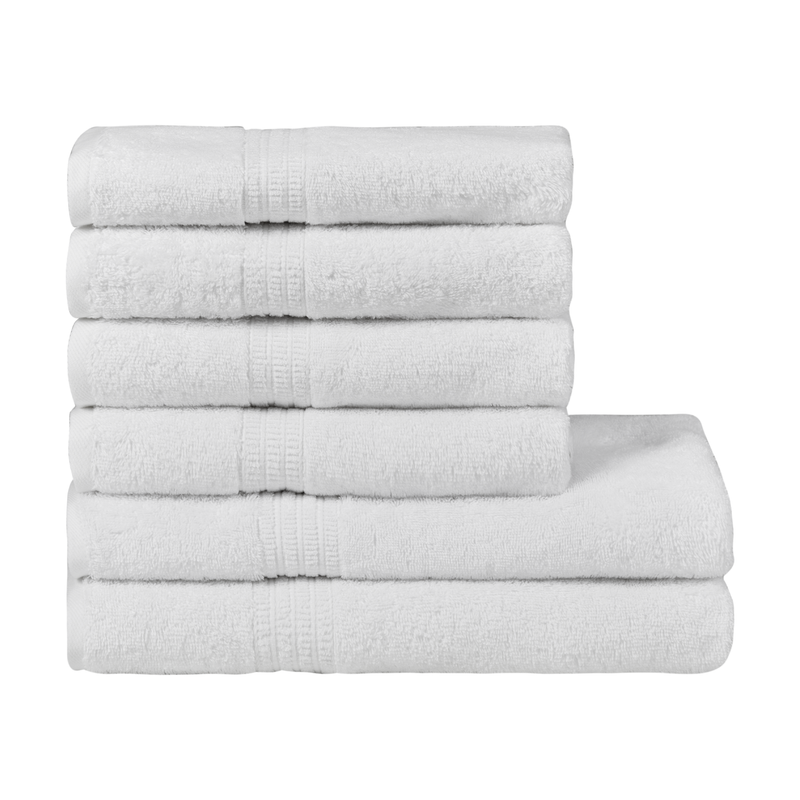 Homelover Towel Sets - Snow White | 2 Bath Towels + 4 Hand Towels