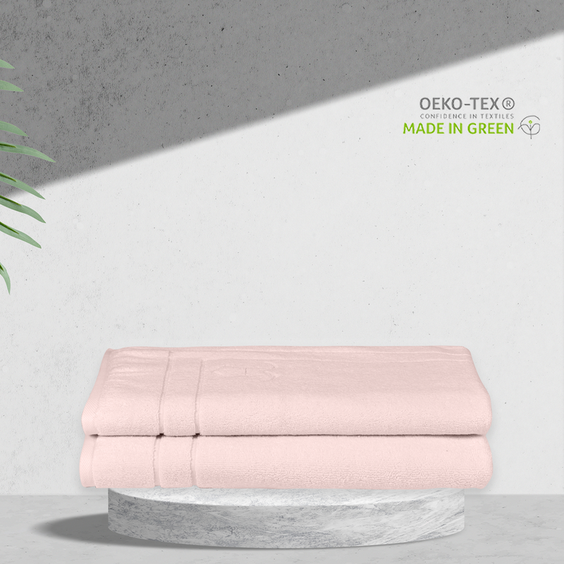 Organic Cotton Bathmat Set - Seashell Pink oeko-tex