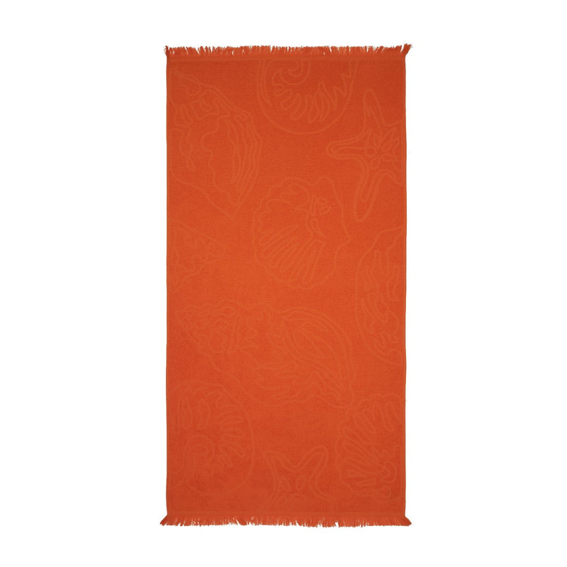 Beach Towel - Shell (Orange) Full View Product