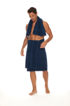 Homelover Towel Sets - Deep Sea Blue Male Model Organic Towels