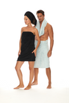 Homelover Towel Sets - Charcoal Black | Ladie's Charcoal Organic Towels & Men's Snow Towel Full Length