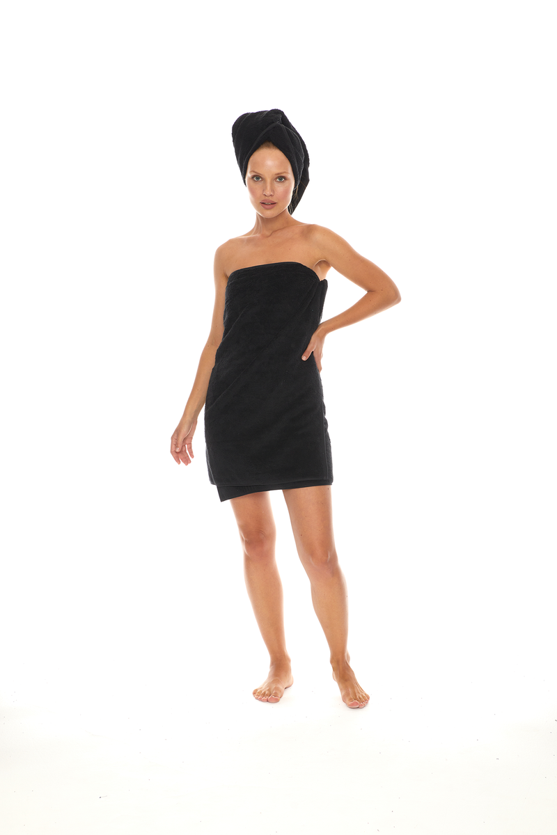 Homelover Towel Sets - Charcoal Black | Organic Towel Collection Women's Model