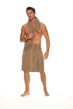 Homelover Towel Sets - Cone Brown | Male Model Of Bath Towels