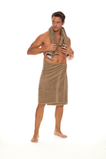 Homelover Towel Sets - Cone Brown | Male Model Of Towel Collection