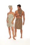 Homelover Towel Sets - Cone Brown | Male Cone Brown With Women's Space Grey