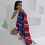 Beach Towel - Red Stripe Multicolour Lifestyle Image