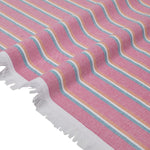 Beach Towel - Pink Zumu Stipes Closer View Of Pattern